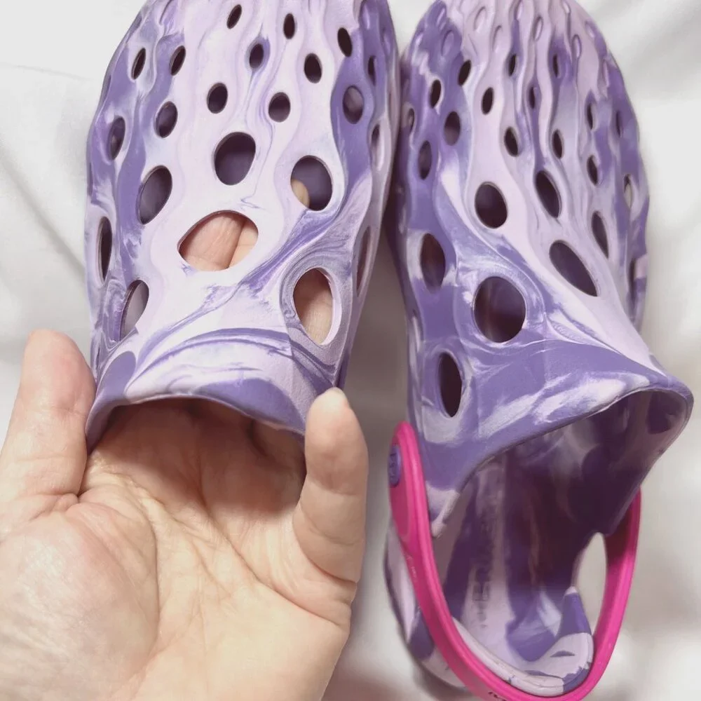 Merrell Hydro Moc Water Shoes-Kids size 4-Mrs1480 1-Purple/lilac/Pink-Slip On